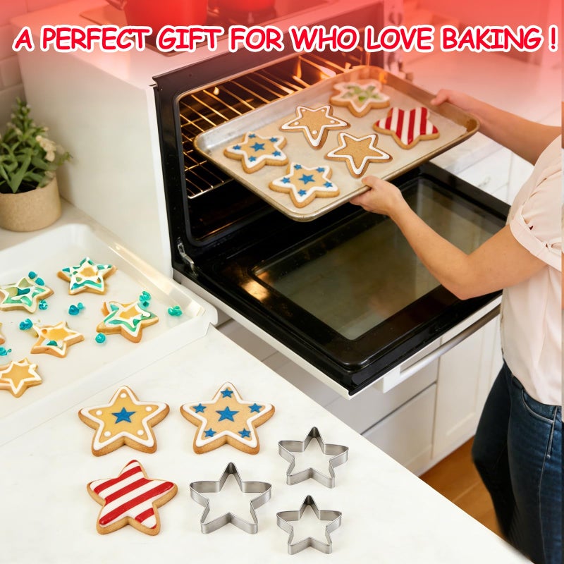 Tmflexe Stars Cookie Cutter, Pack of 5 - Image 4